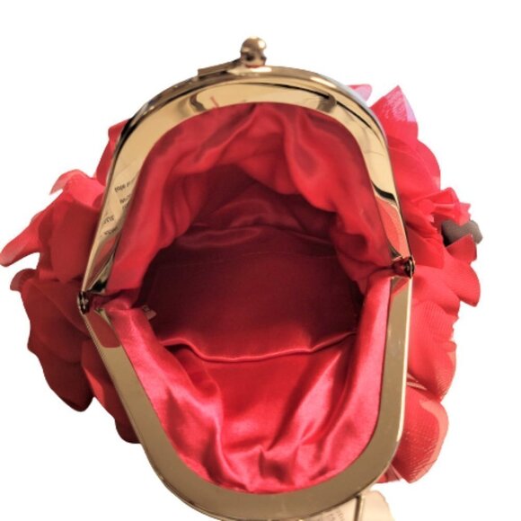 Ruffles and Frills Pink Wristlet Clutch Purse Party Evening Cocktail Bag - Picture 2 of 14